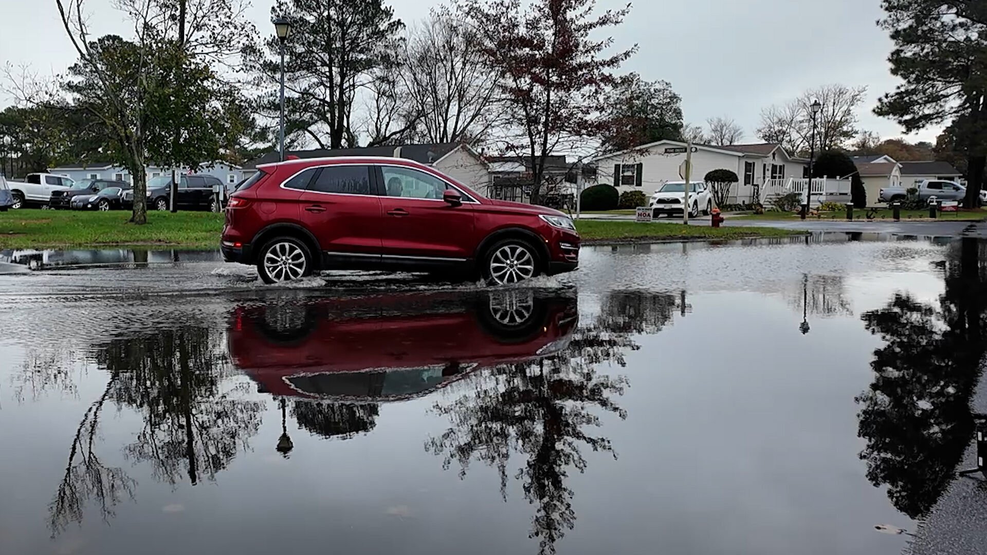 Standing water swamps Long Neck streets
